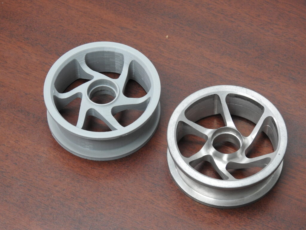 3d printed and CNC Machined Wheel
